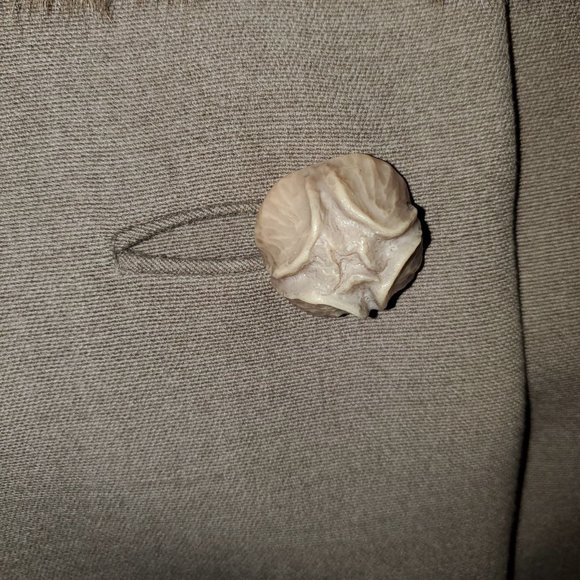 Vintage Mod 50s-60s Wool Midi Swing Coat with Mink Fur Collar Gray Sz S/M - Picture 5 of 7